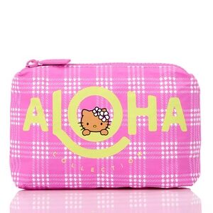 Aloha Collection Hello Kitty Pink Palaka Mini Pouch Hawaii Exclusive Ltd Edition